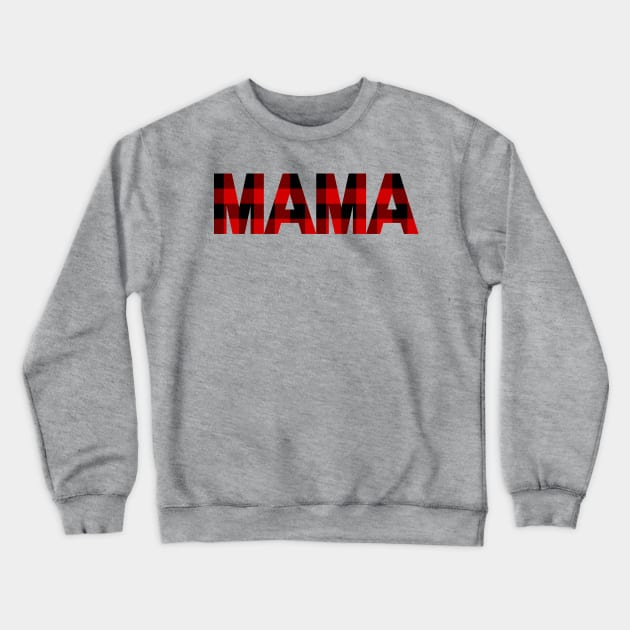 Buffalo plaid pattern mama Crewneck Sweatshirt by EdenLiving